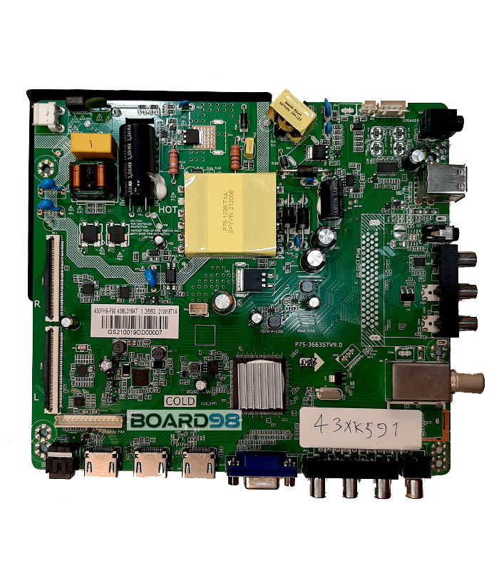 43xk591 main board  xvision