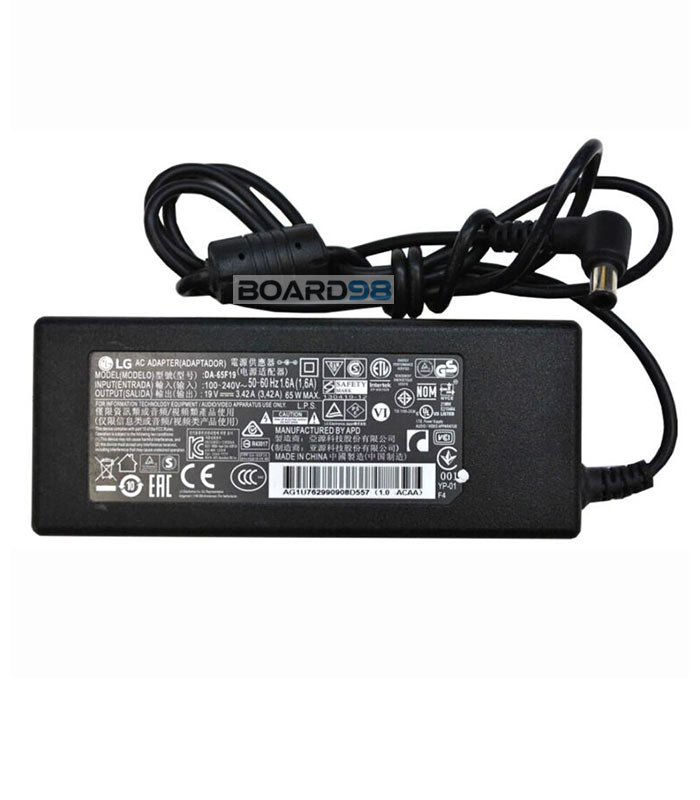 adapter lg tv 19v 3.42a stock original